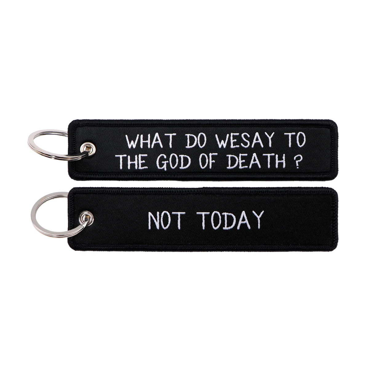 "DO NOT TOUCH" Warning Quotes Key Tag Keychain