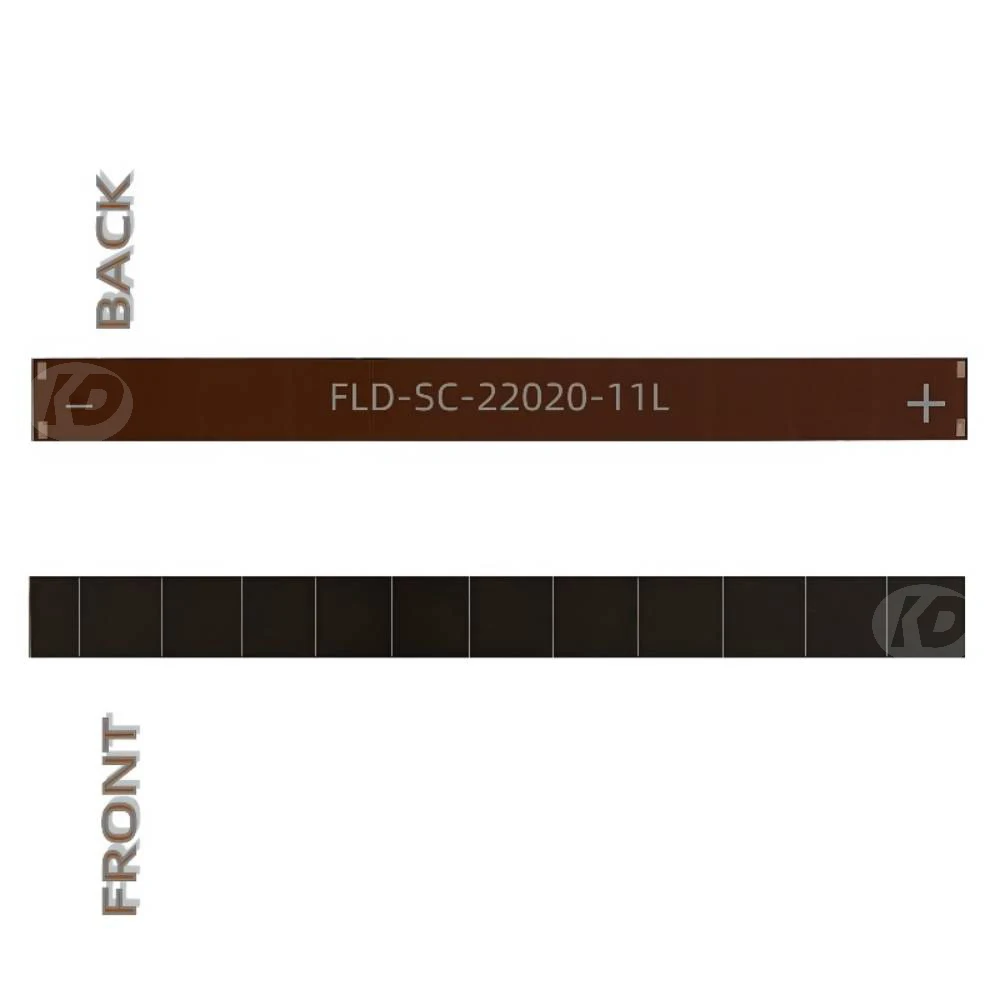 Células 220 × 20 mm Indoor Dim Light Painéis Solares Células Solares Células Solares Amorfas Células Solares de Película Fina 5.5v 26µa 11