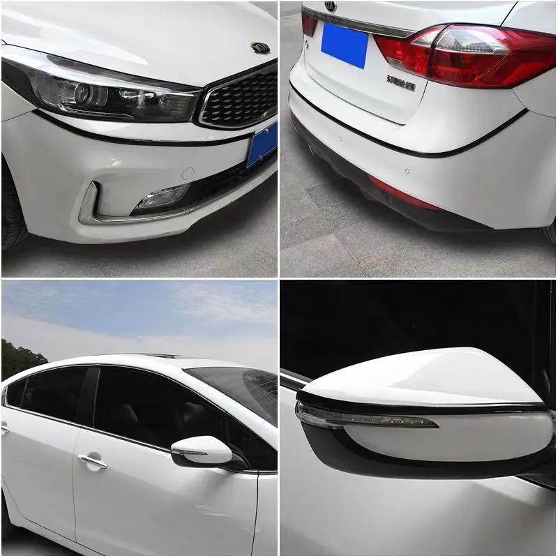 Car Exterior Chrome Body Strip Black 3M Bumper Car Door Protection Molding Styling Trim Sticker 6MM 10MM 12MM 15MM 20MM 25/30MM