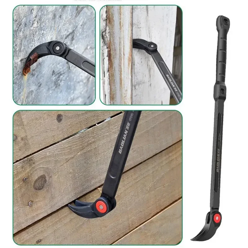 Imagem -02 - Multifuncional Prego Extrator Extrator Pneu Carro Pry Crow Bar Removedor Crowbar Doméstico Home Workshop Ferramentas