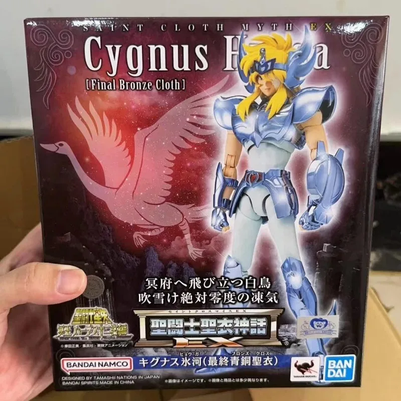 Original Bandai Saint Seiya Cloth Myth Final Bronze Cloth Hyoga Cygnus V3 Ex Metal Armor Action Figure Models Collections Gift