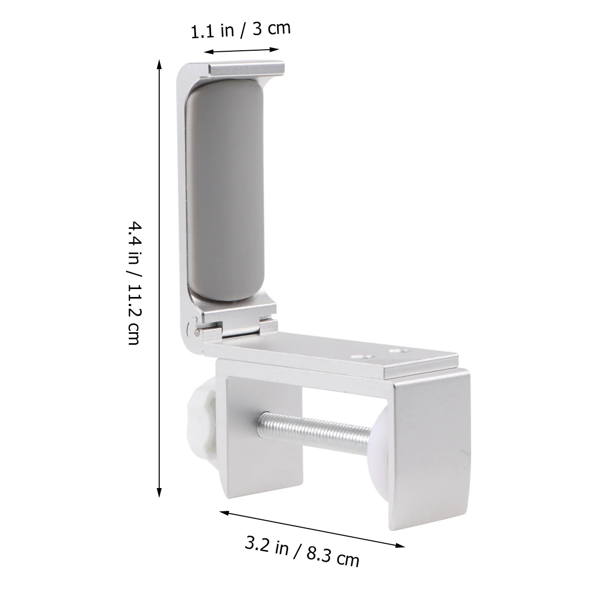 حامل سماعة الرأس معدني فضي، حامل سماعة رأس مدمج وخفيف الوزن، خطاف تخزين لسماعات الرأس للمنزل والمكتب والمدرسة