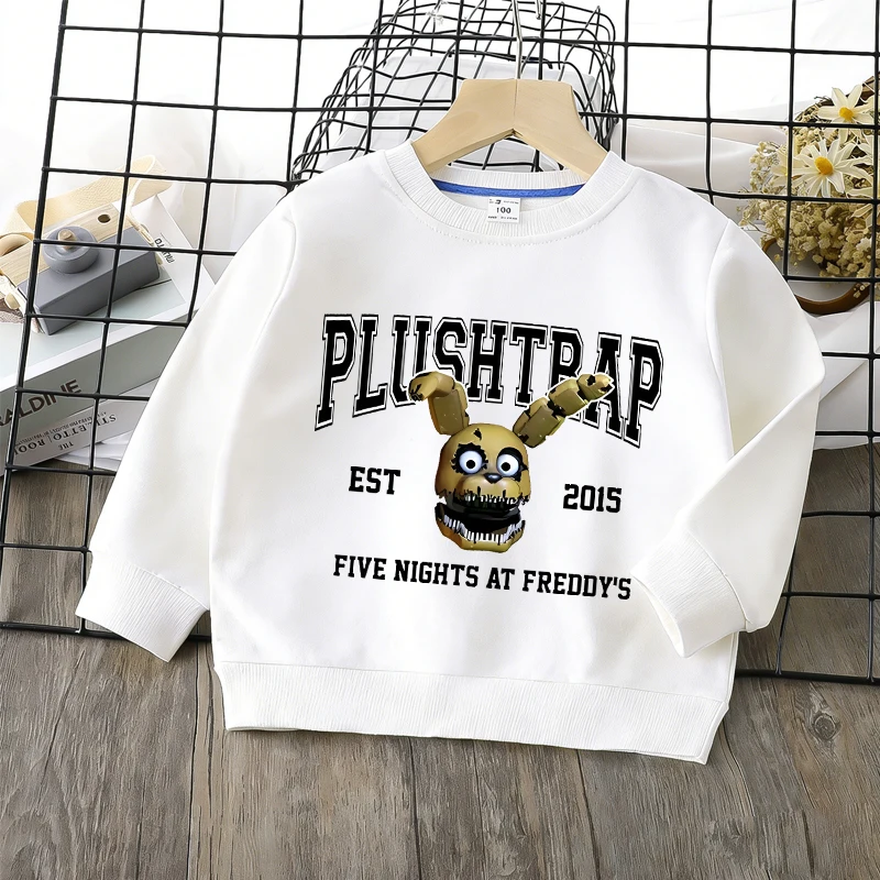 

Five Nights At Freddys Children Sweatshirt Round Neck Hoodie Cartoon Long-sleeved Boy Girl Pullover Autumn Clothing Fashion Tops