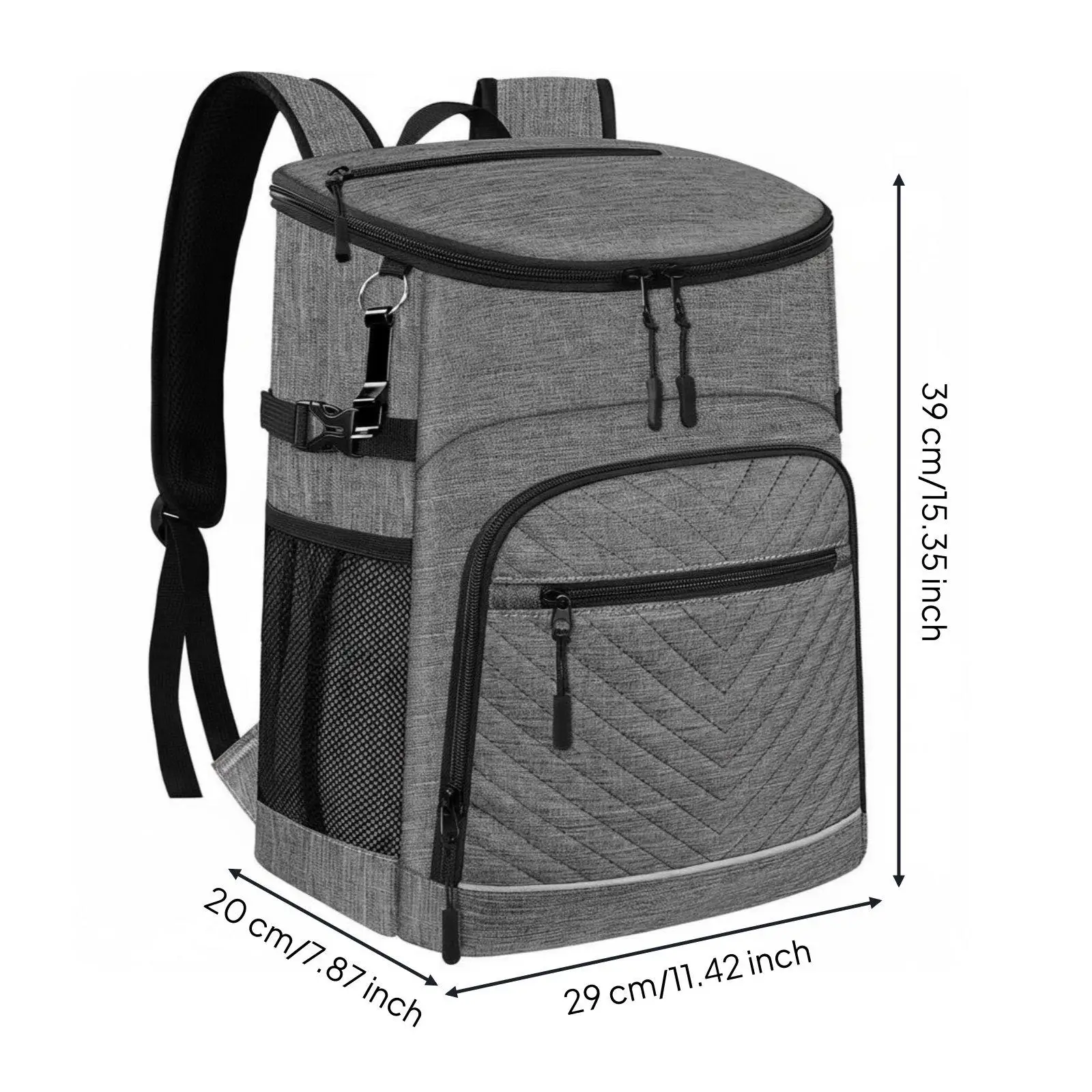 Insulated Backpack Cooler Quilted Design Thermal Lunch Backpack Portable