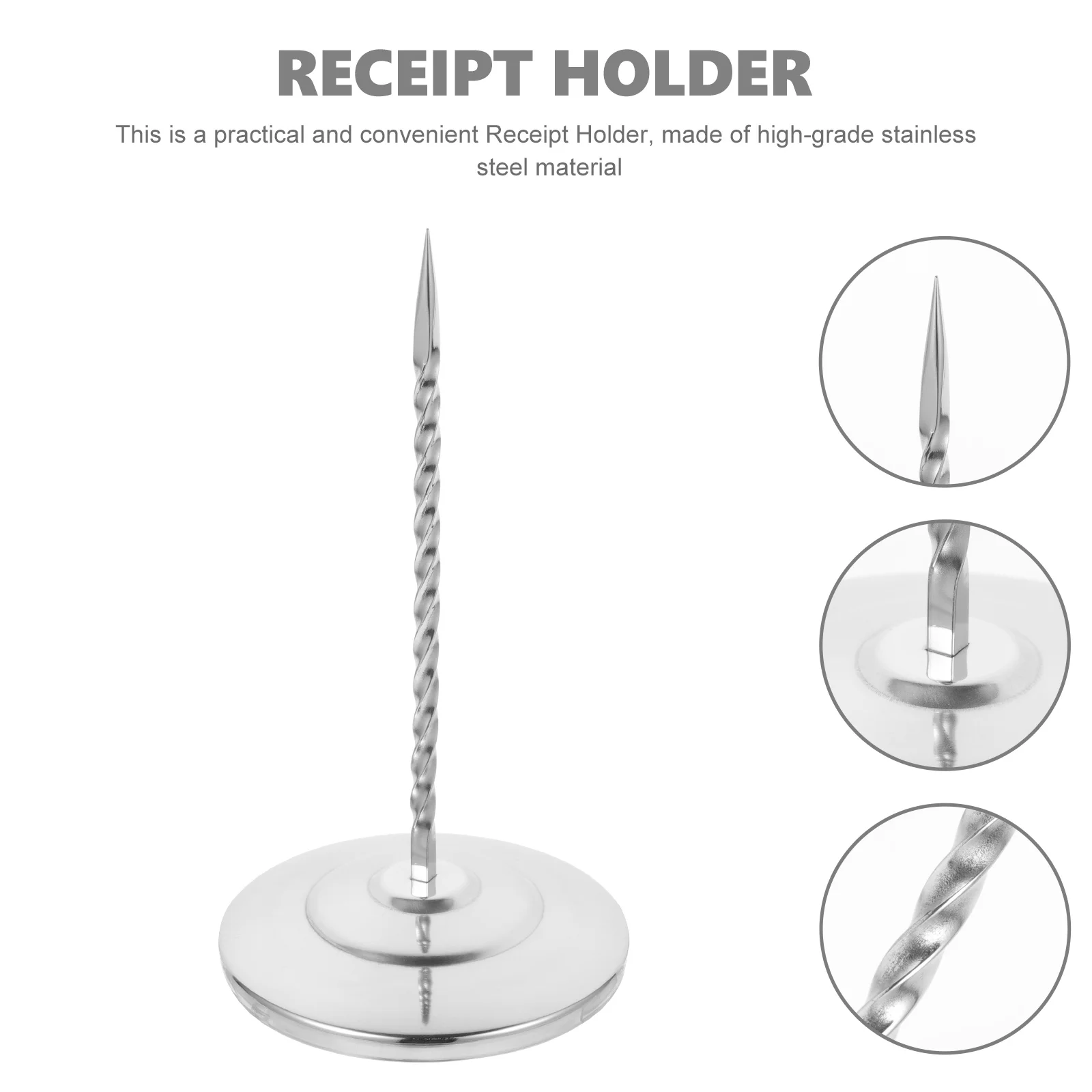 Bill Holder Spike Inserter Convenient Menu Multipurpose Check Stick Stainless Steel