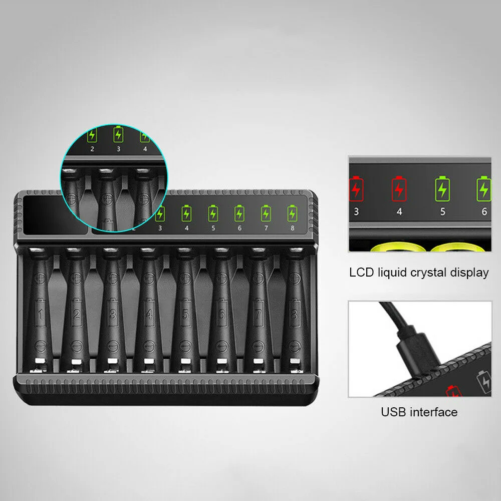 

Durable Rechargeable Batteries LCD Display Consumer Electronics for AA/AAA Fast Charger Charging Battery Charger Chargers