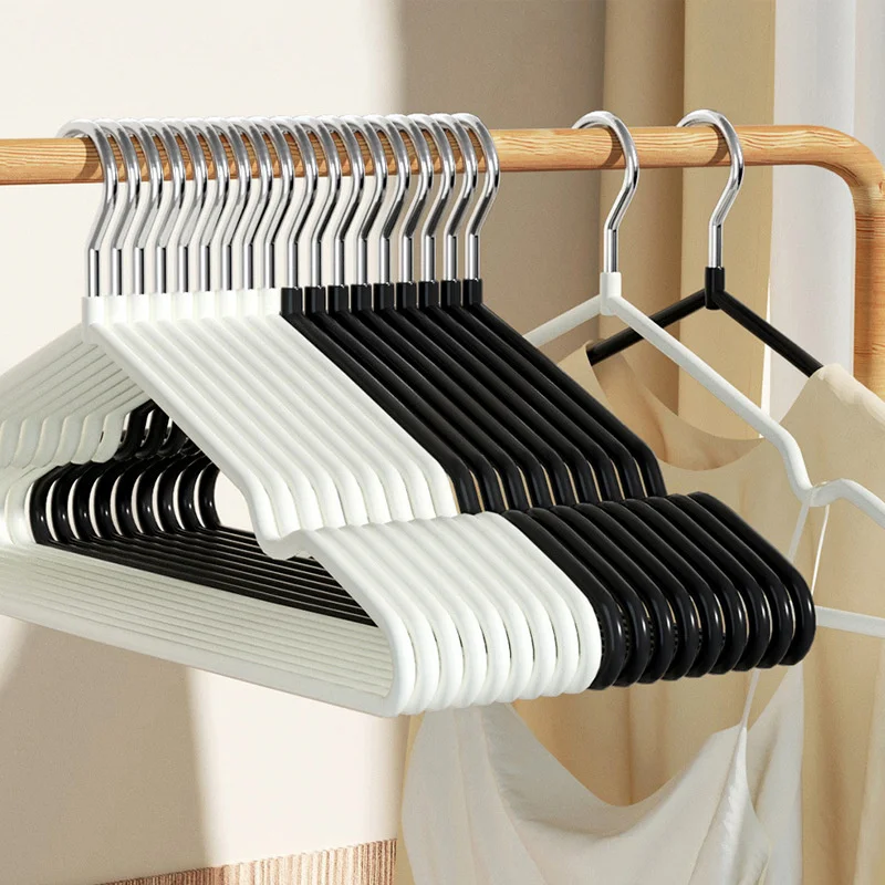 10pcs Non Slip Hangers, Durable Duty Hangers, No Shoulder Bump Suit Hangers, Laundry Hangers,Space Saving Adult Clothes Hangers