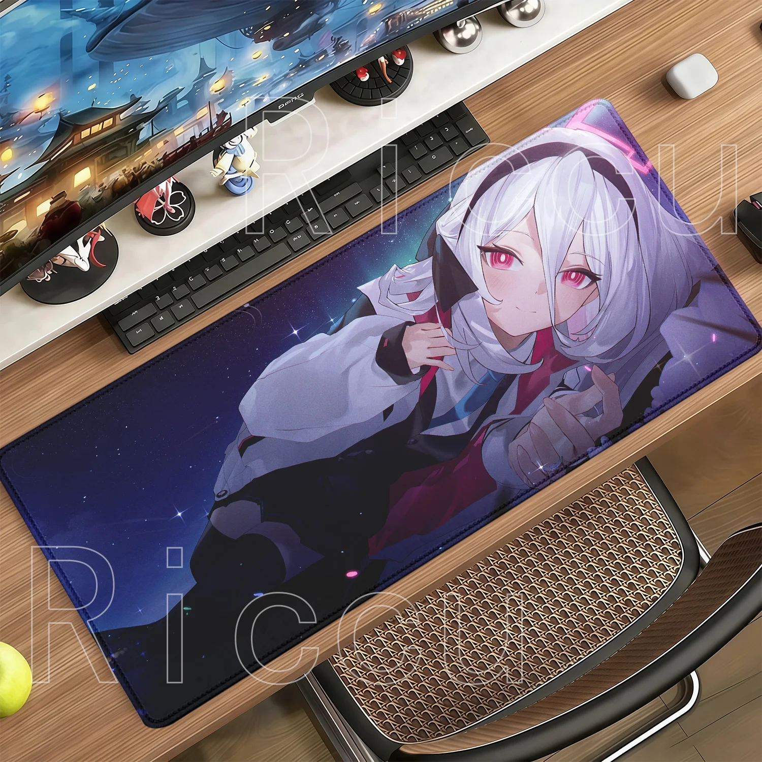 Tendo Kei Blue Archive Mousepad Gaming HD Printing Non-slip Anime Cute Girl Key Mouse Pad Keyboard Offices Accessories Desk Mat