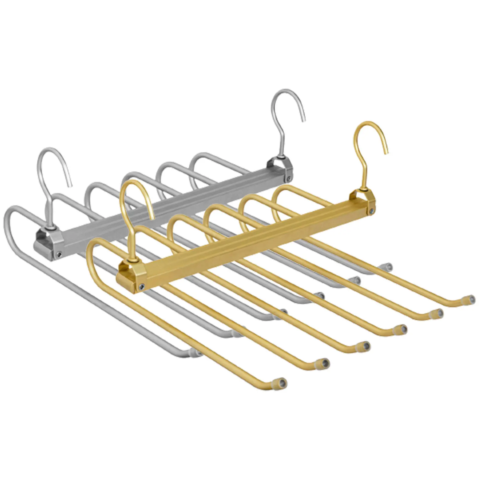 Over the Door Hook Racks Space Saving Foldable Pants Hanger for Hanging Hats Scarves Belts