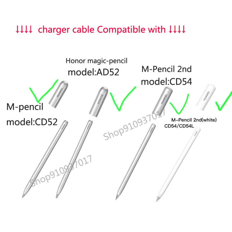 100% Official Original charging cable For HUAWEI M-Pencil support CD52 CD54 charger Pairing Charging Stylus Magnetic Suction