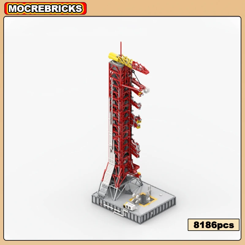 

Classic Space Saturn Rocket V Launch Tower MOC Building Blocks Assemble Model Spacecraft Technology Brick Toy Children's Gifts