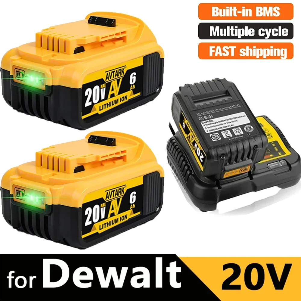 

Camason battery for Dewalt 18V 20V power Tools rechargeable electric tool Accessories Lithium batteries Replace DCB200 DCB184