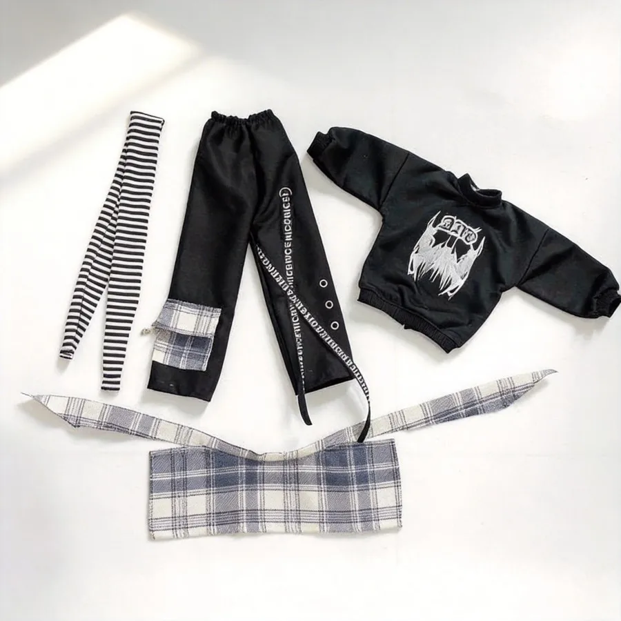 

1/3 BJD Doll Clothes 60cm SD Doll School Style Outfit Set Jacket Pants Doll Clothing