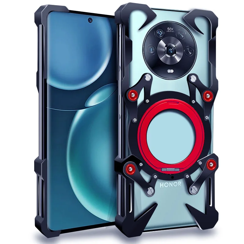 

Luxury Metal New Heavy Duty Armor Metal Aluminum Phone Case For Honor Magic 7 6 3 Pro Lite Back Fundas Coques Bumper