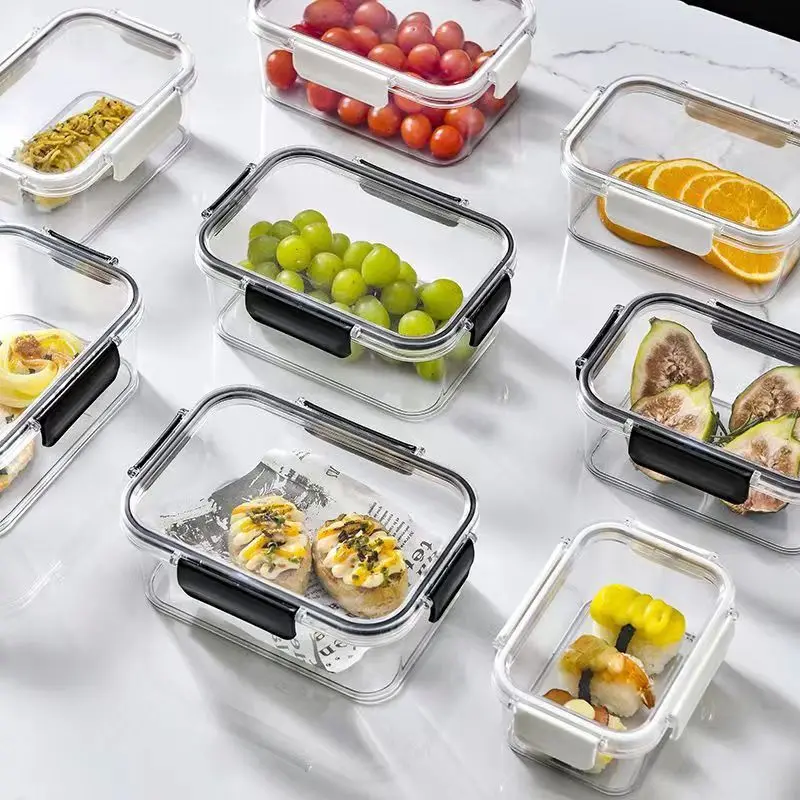 Food Grade Fresh Keeping Box Refrigerator Storage Container Sealed Lunch Box For Fruit Vegetable Meat Freezer Organizer 460ML