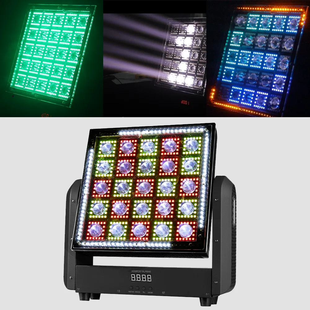 

25X5W LED Matrix Moving Head Light Strobe Beam Wash DJ Lights With RGB CC WC Horse Racing Effect Light For DJ Disco Party Weddin