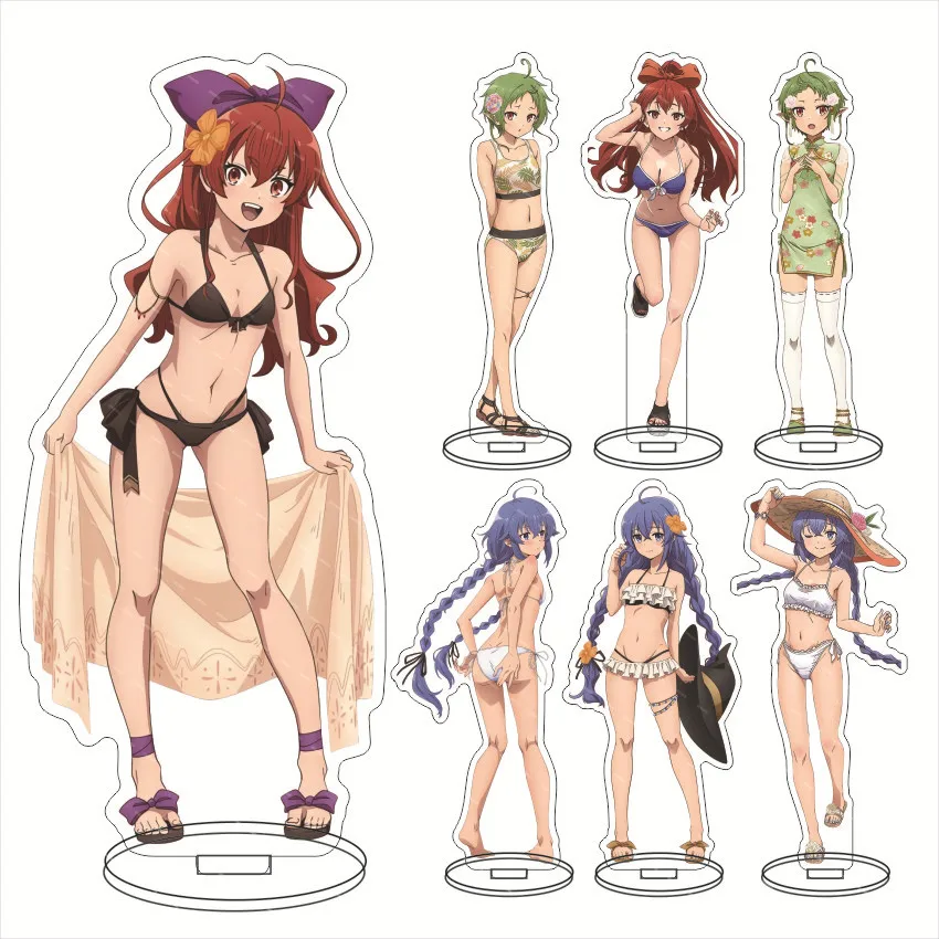 Anime Jobless Reincarnation Acrylic Stand Model Figures Sylphiette Rudeus Greyrat Paul Greyrat Roxy Migurdia Desk Decor Gifts