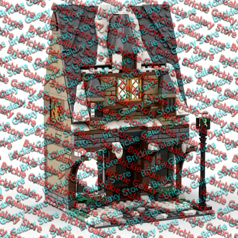 QWERT Popular Movie Model MOC Building Bricks Village Owl Post Office Modular Technology Gifts Holiday Assemble  Toys Suit