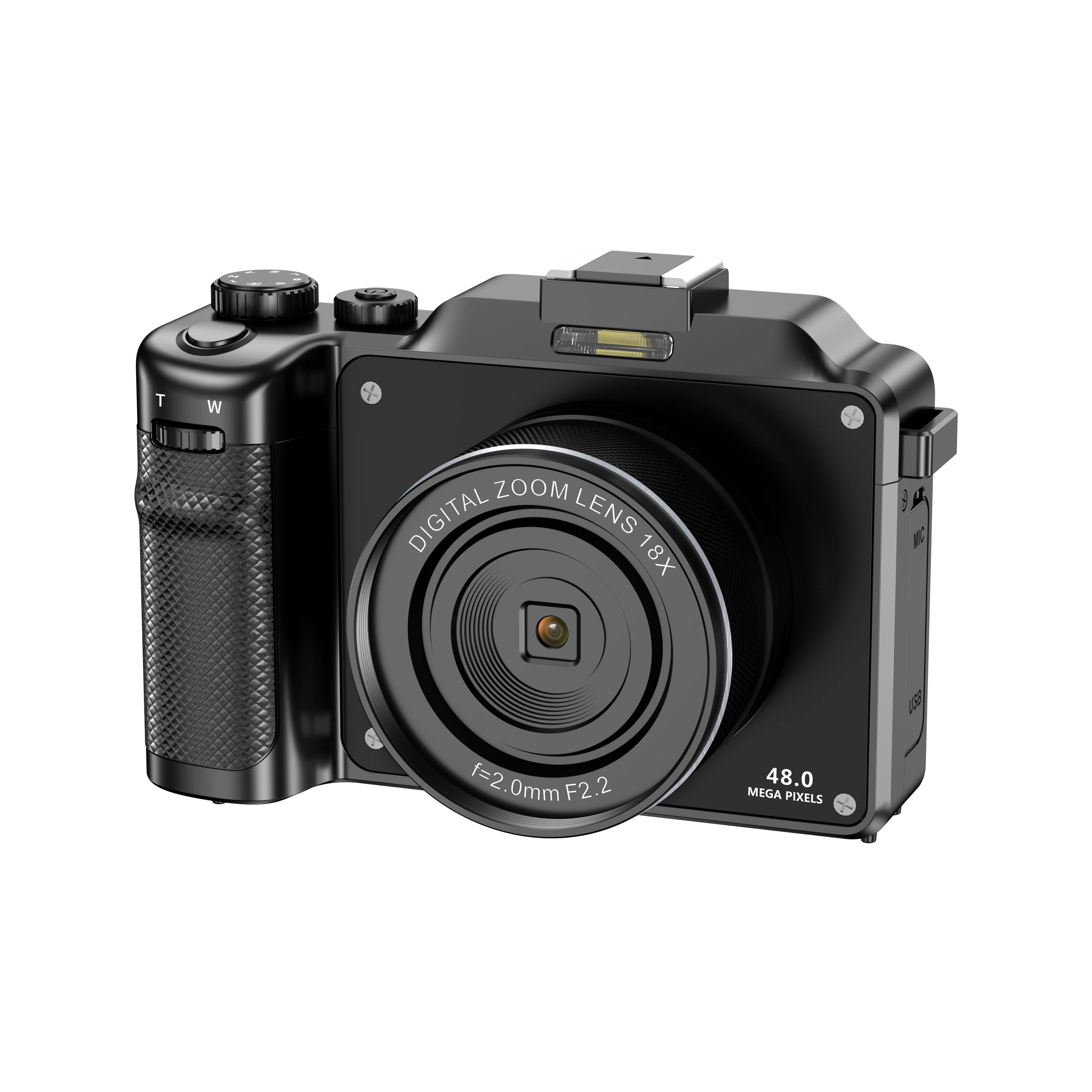 

Digital Camera Vintage Style 48MP 4K Point and Shoot Camera with 18X Zoom Includes 32GB Card Perfect for Vlogging