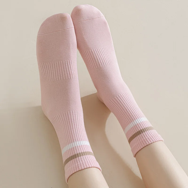 5 Paar Damen-Baumwollsocken, Einfarbige Damen-Freizeitsocken, Herbstliche Schlichte Damensocken, Hochwertige Modische Atmungsaktive Freizeitsocken – Detail 5