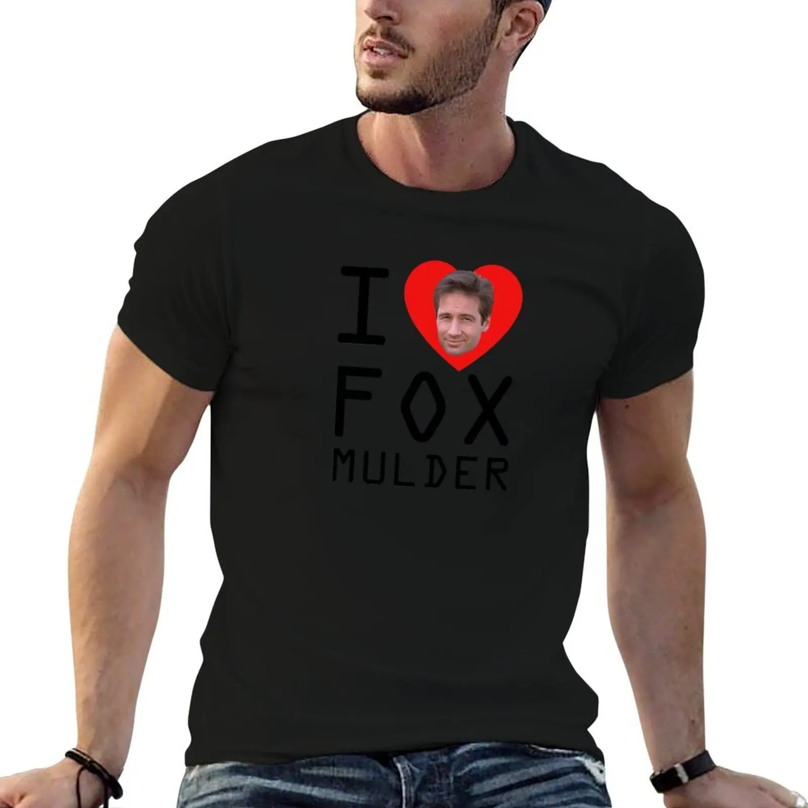 I Heart Fox Mulder T-Shirt man t shirt cotton high quality cotton t shirts high quality t shirt custom print T-Shirt