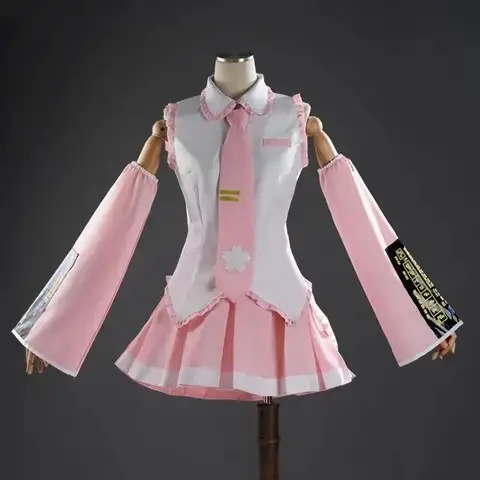 Hatsune Miku rose Sakura tenue de Cosplay décontractée Anime Collection de mode scène Performance femmes Halloween Pary ensemble