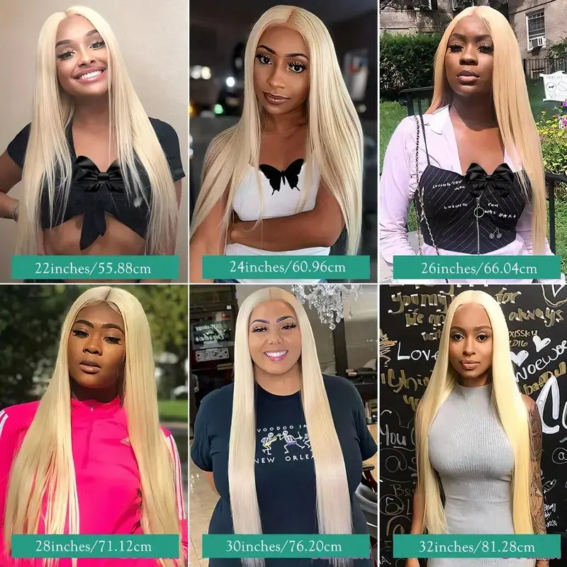 26 Inch 13x6 HD Lace Frontal Wig 613 Blonde 13x4 Front Human Hair Wig 180% Straight Transparent Pre-plucked Brazilian For Women