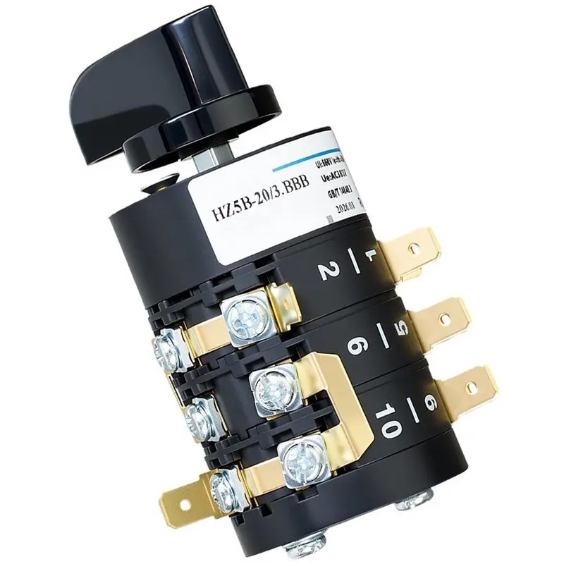 ABDJ-HZ5B 20/3 B. BB 3-Pole 8-Way Rotating Cam Changeover Switch For Motor Control In Machine Tools And Automation Equipment Sys