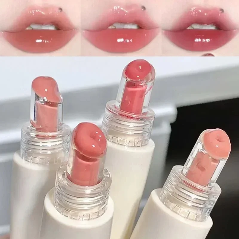 Glossy Mirror Tea Red Liquid Lipstick Crystal-frozen Glossy Lip Glaze Waterproof Long Lasting Lip Gloss Doodle Lip trucco coreano