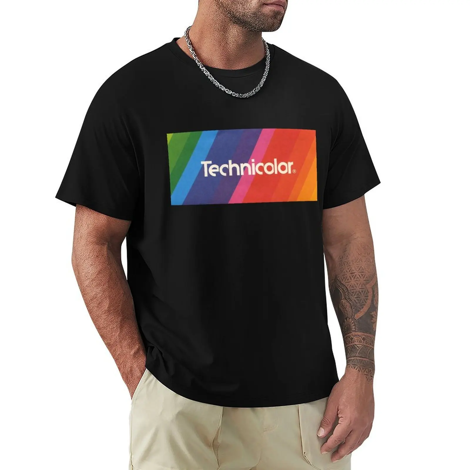 

technicolor logo T-Shirt plus size tops graphics mens designer clothes