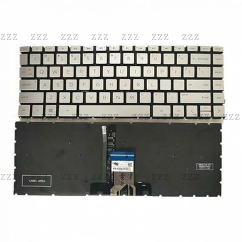 ZZ NEW For HP home 14S-DK 14-DP 14-CR 14S-CF 14-CE 14-DK Keyboard Backlit US silver