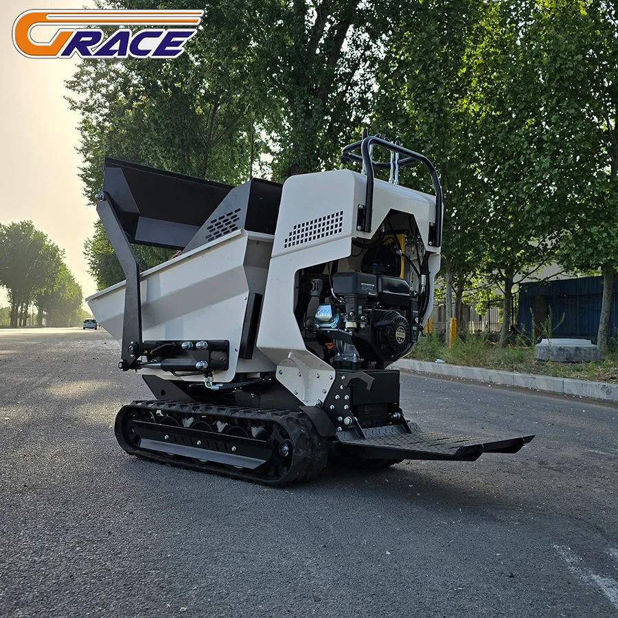 Laag brandstofverbruik Mini Crawler Transporter Huishoudelijke Mini Rupsdumper met goedkope prijs