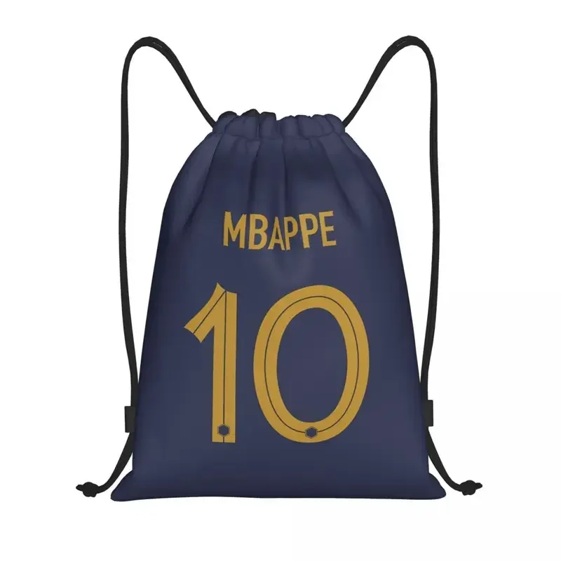 

Custom Mbappes drawstring backpack bags men women lightweight French km gym sports sackpack sacks for traveling