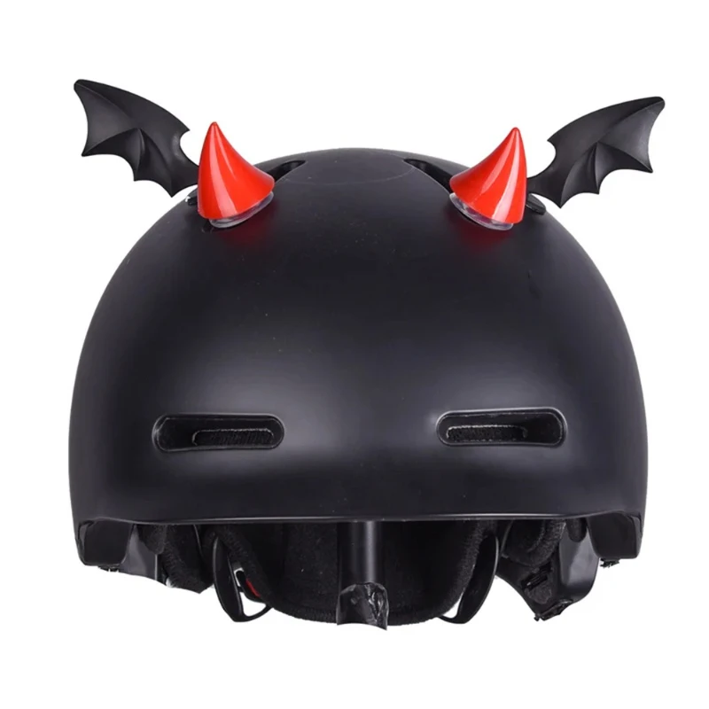 2PCS Motorcycle Off-Road Helmet Personalized Decoration Cute Rubber Horn Corner Decor Accessories