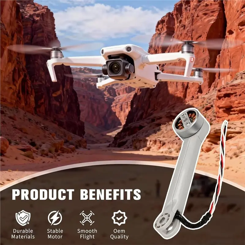 DT98 Mini 3 Drone Back Left Motor Assembly, Replacement Part for DJI Mini 3, Durable Drone Repair Parts