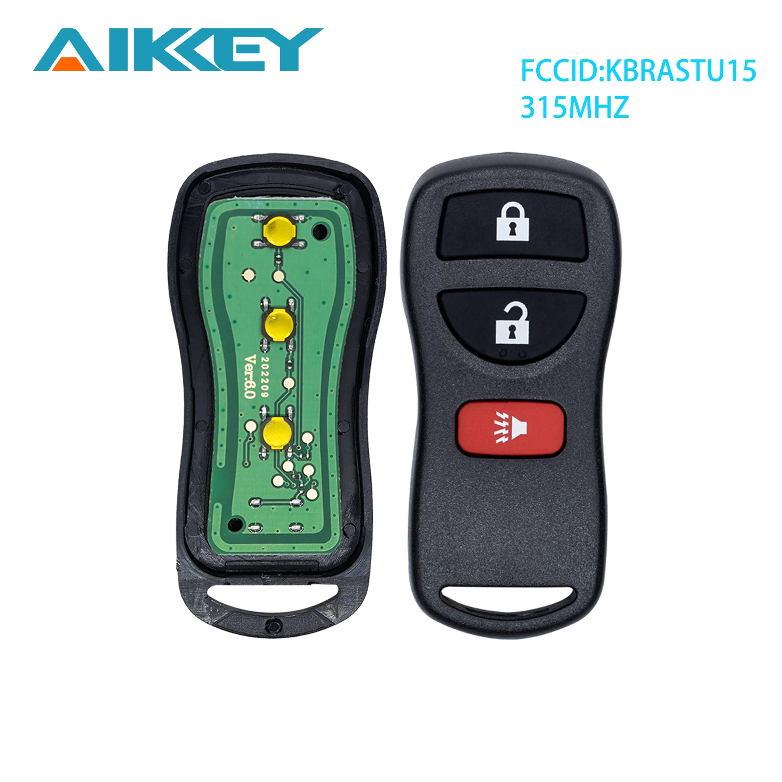 KBRASTU15 315Mhz 3 Buttons Remote Car Key For Nissan Armada Frontier Murano Pathfinder Quest Titan Xterra