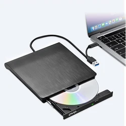 USB3.0 Type C External DVD CD Writer Brushed Panel Optical Drive Portable Universal Laptop Computer PC DVD-RW Disk Reader Player