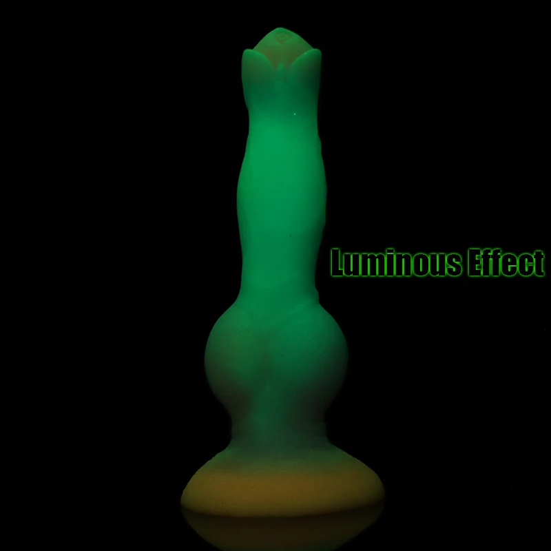 Glow Design 65mm Thick Big Knot Dog Anal Dildo With Suction Cup For Women Sexy Adult Sex Toys Animal Monster Dildo Soft Penis 18