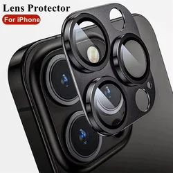Metal Armor Camera Lens Protector For iPhone 13 11 12 16 14 15 Pro Max Mini Tempered Glass For iPhone 15 Plus Camera Protector