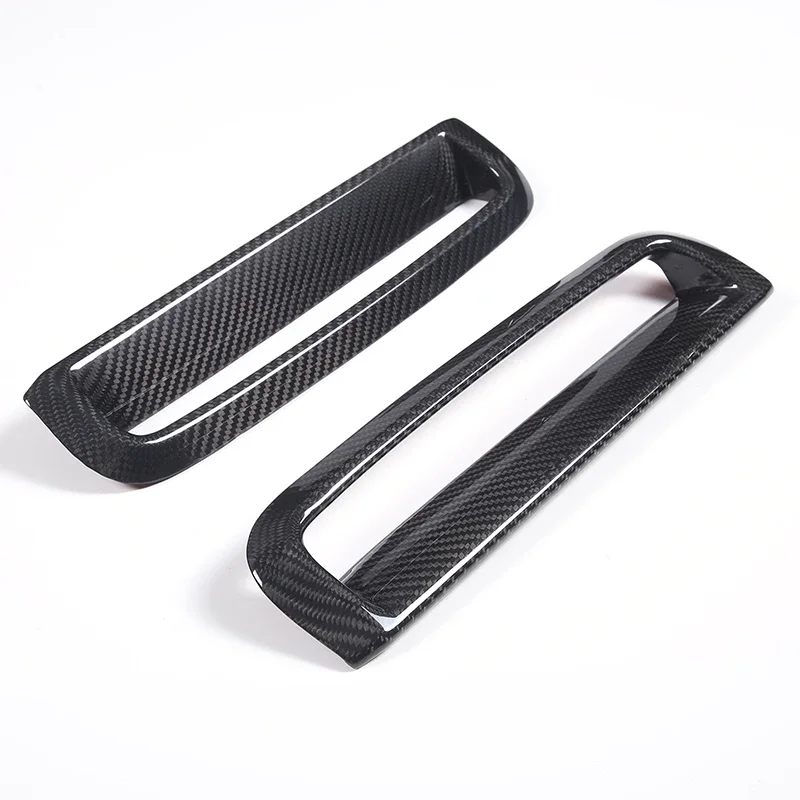 For BMW 4 Series G26 2022-2023 Real Carbon Fiber Front Fog Light Frame Cover Trim Stickers Car Accessories