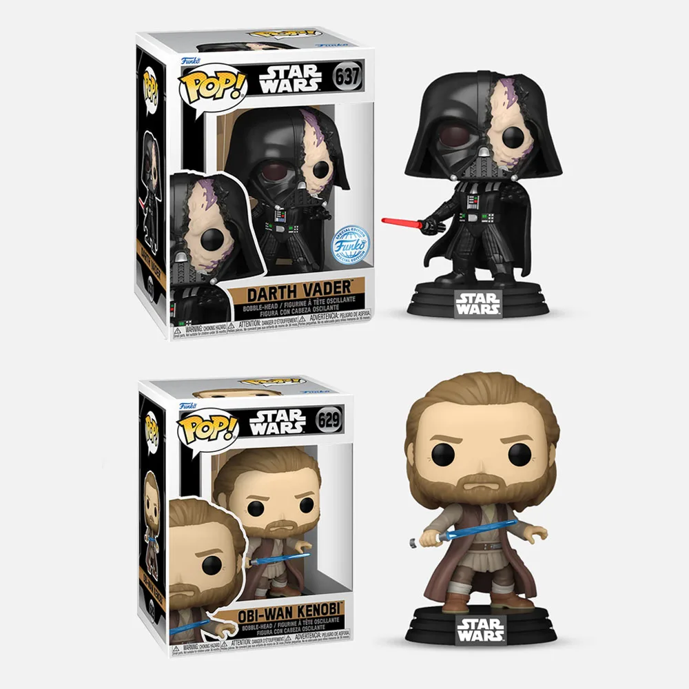 Funko Pop Darth Vader #637 Obi-Wan Kenobi #629 Vinyl Action Figures Dolls Toys for Children