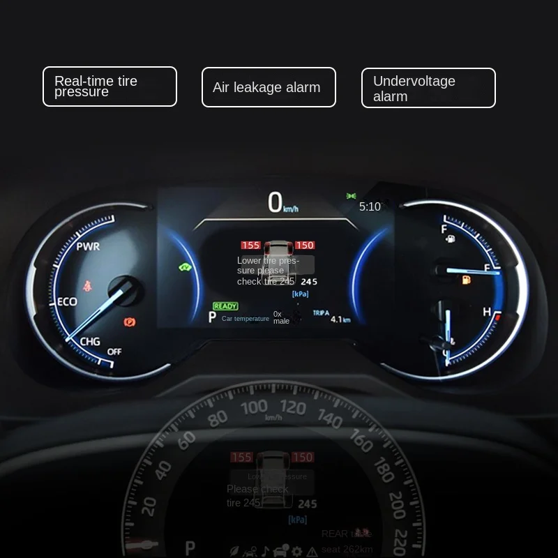 

Applicable to Toyota 2020 velanda RAV4 new Rongfang tire pressure monitoring system with built-in instrument panel display