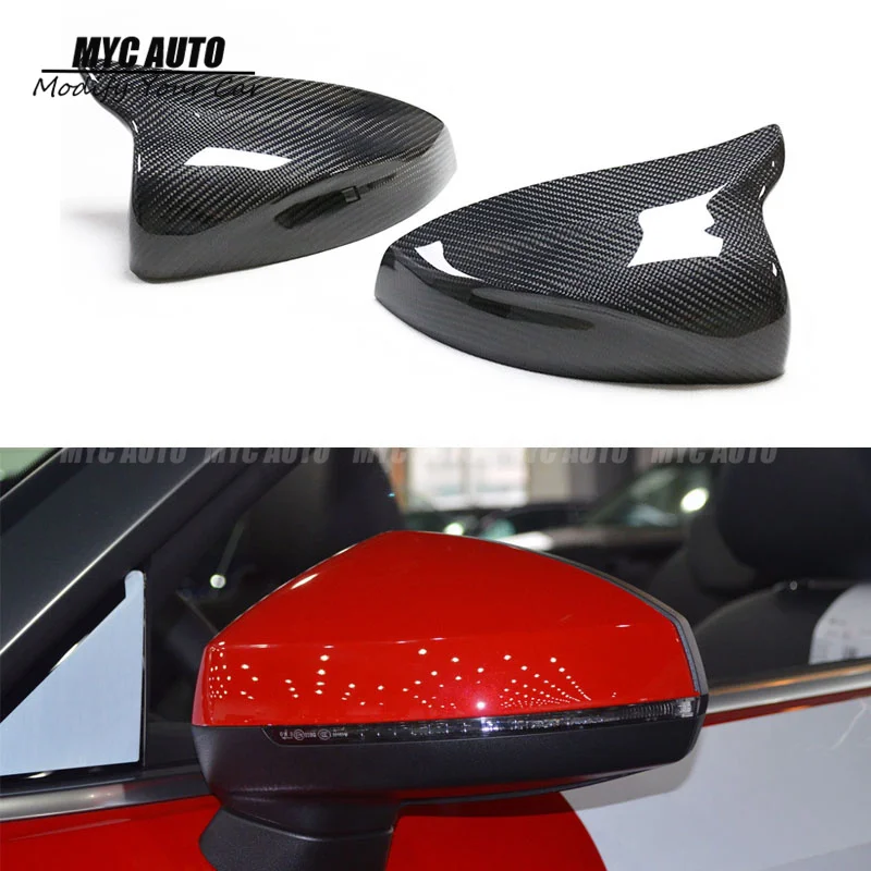 

Real Carbon Fiber Mirror Cover For Audi A3 8V S3 RS3 2014-2019 Replacement Style M Look Rear View Mirror Cover