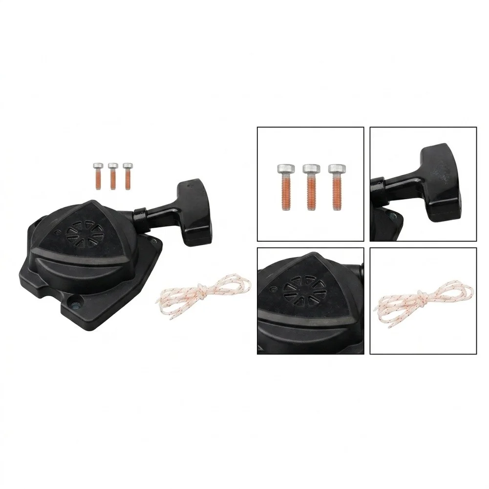 PB-8010 PB-9010 Recoil Starter Kit A051003411 Black Plastic Assembly for Backpack Blowers with Rope and Screws