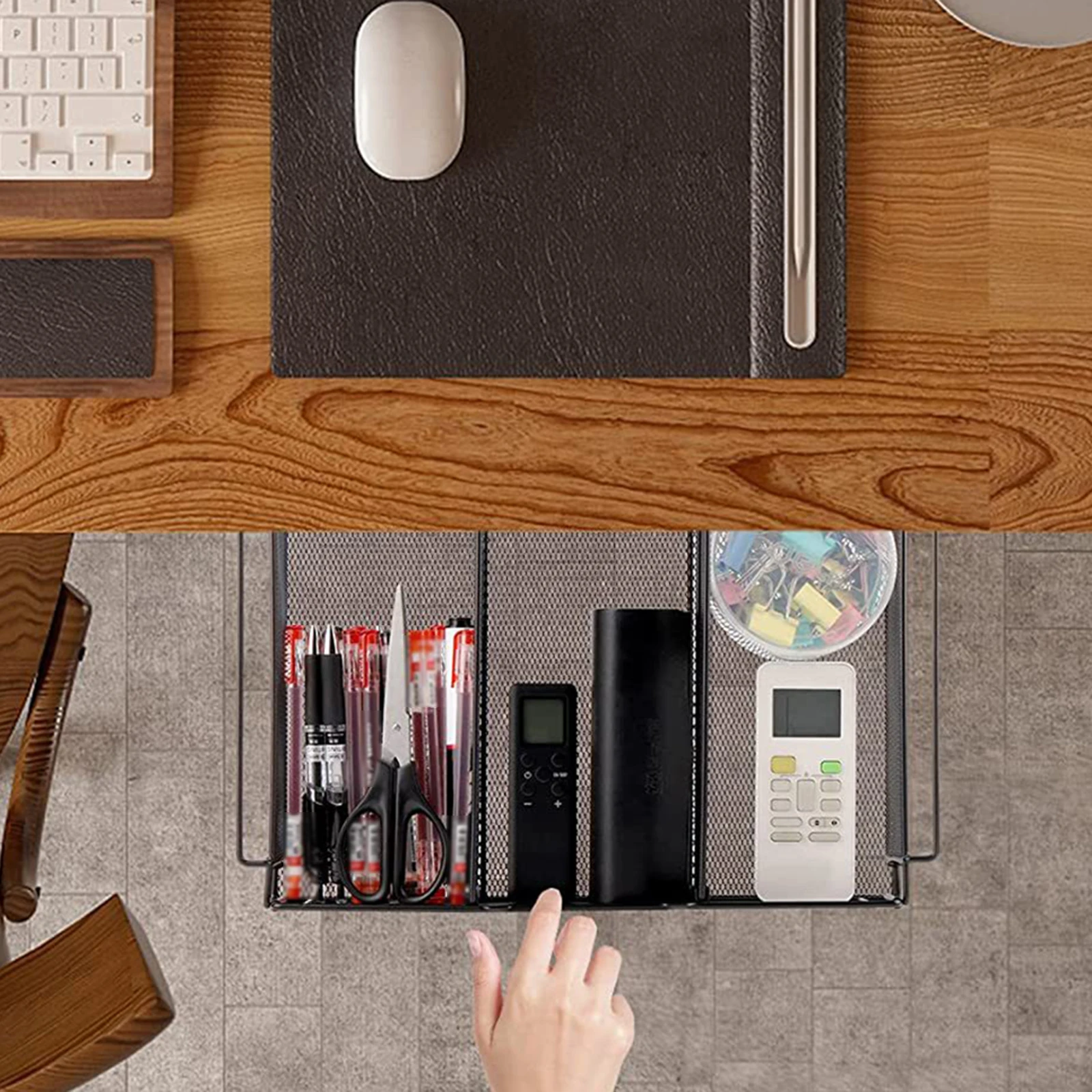 Stationery Storage Basketball Contesting Tables Under The Drawer-Type Storage Basket Under Desk Drawer Storage Basket Drawer