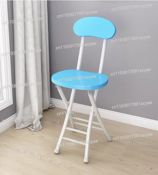 Folding chair Home dining chair Easy Leisure back Dormitory stool Table chair Portable adult round beauty