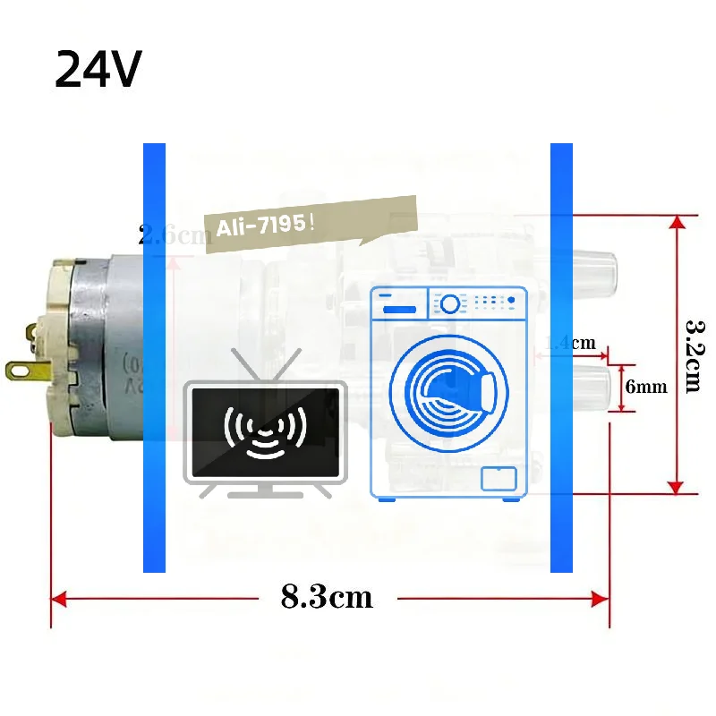 1Pcs 24V High Temperature Resistant 100 Degree Diaphragm Self-Priming Mini Water Pump For Tea Machine And Fish Tank