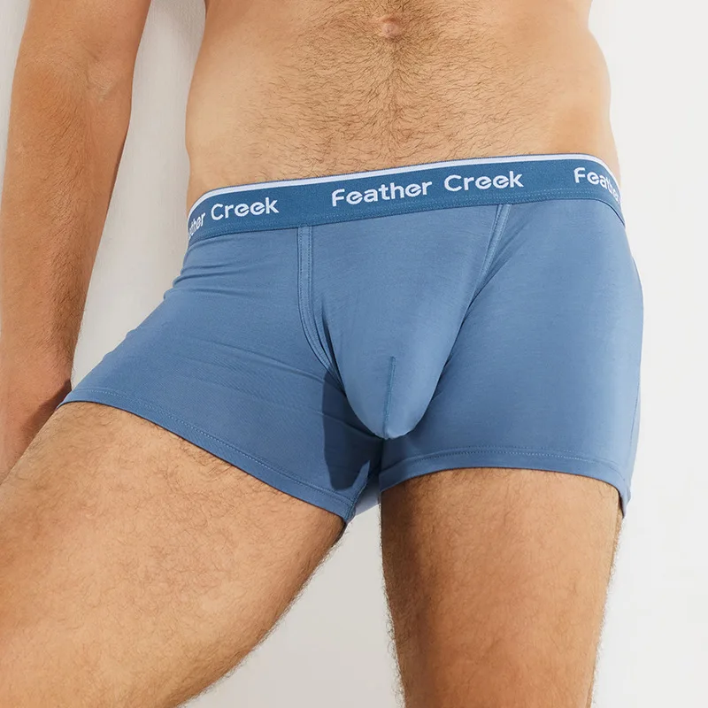 Men's Large Pouch Enhancing Underwear Modal Boxer Shorts U-Convex Breathable Panties Sexy Lingerie Comfortable Support Big Penis