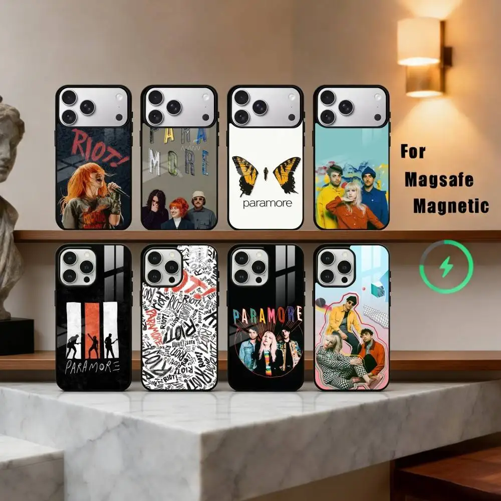 

Pop-rock P-Paramore Band Phone Case For iPhone17,16,15,14,13,12,11 Plus,For Magnetic Wireless Charge Cover