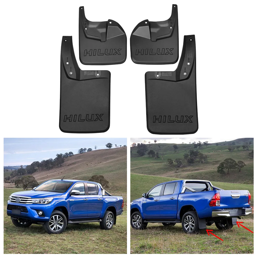 

Внешние автомобильные брызговики для Toyota Hilux Revo 4WD 2016 2017 2018 2019-2023 4 шт. брызговики автомобильные брызговики аксессуары